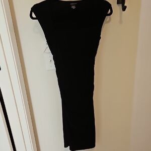 Moda International Classic Black Midi Dress